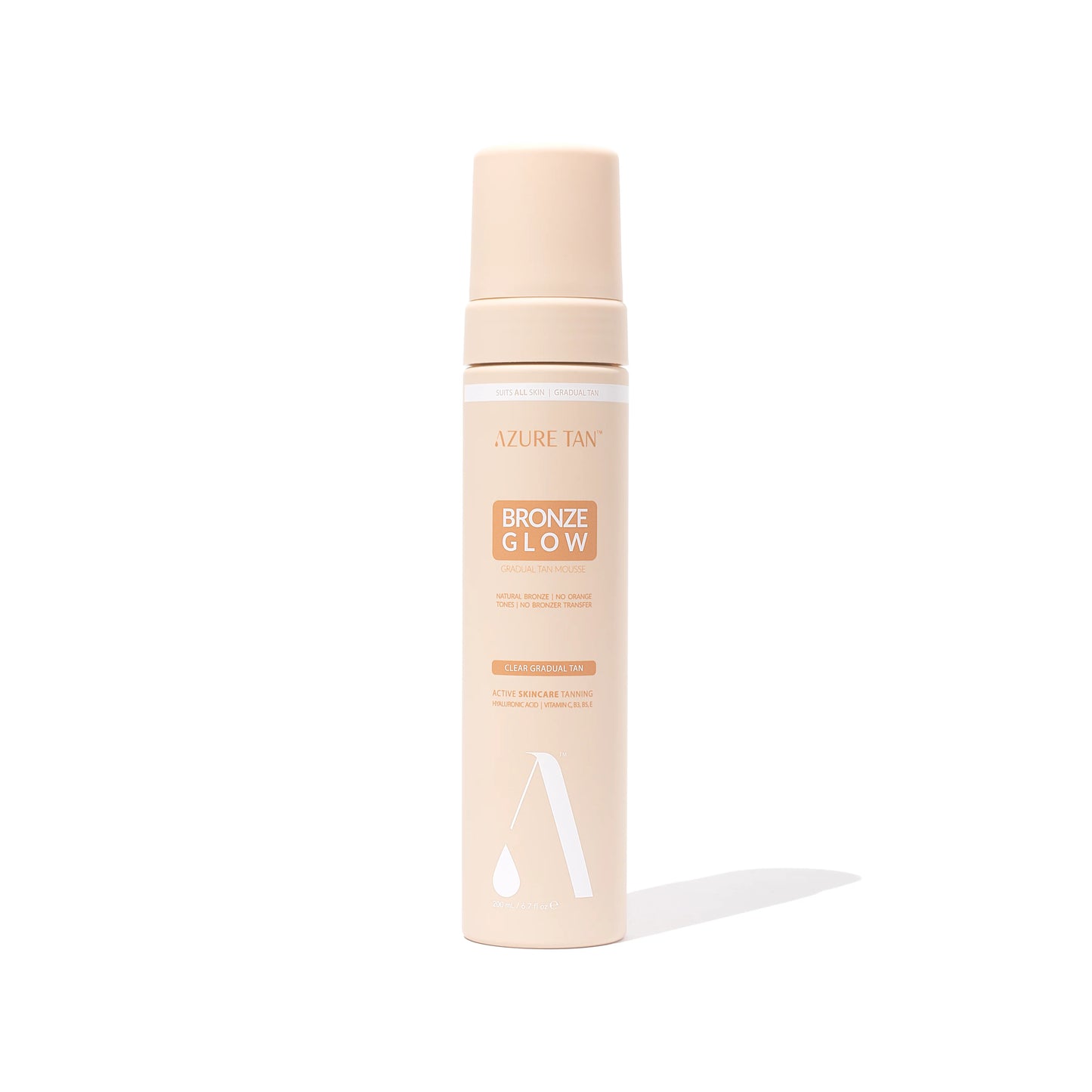 Azure | Clear Gradual Tan Mousse - Bronze Glow - Light/Medium - Hinterland Skin