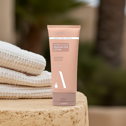 Azure | Nourish & Glow Gradual Tan Lotion - Medium/Dark - Hinterland Skin